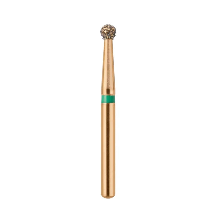 G/001-016 (801) 10-Pk , Multi use Gold Diamond Burs Round (Ball) Shaped