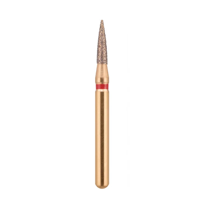G/247-013 (860)  10-Pk , Multi use Gold Diamond Burs Flame Needle Shaped