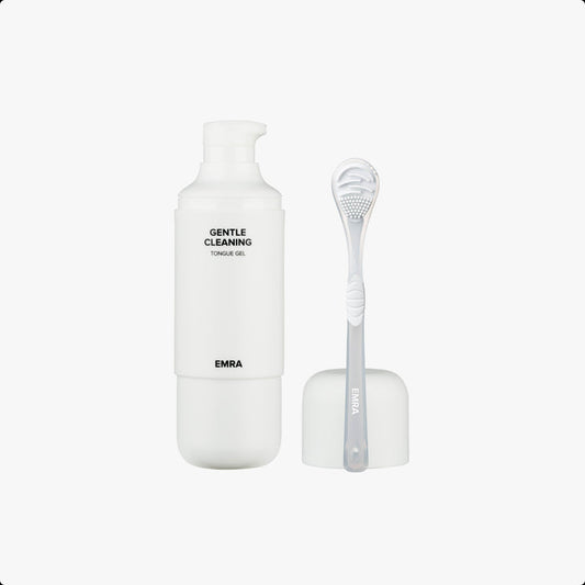 GENTLE CLEANING Tongue gel + Dual-sided cleaner in White