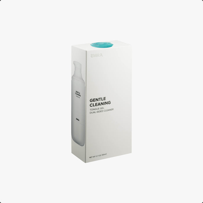 GENTLE CLEANING Tongue gel + Dual-sided cleaner in White