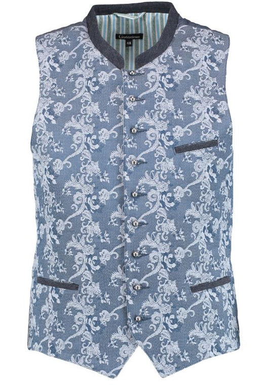 Gipfelstürmer Traditional Vest "Gary" blue