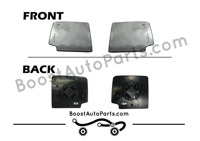 silverado sierra 2015 2016 2017 2018 tow mirror towing mirrors replacement crack cracked glass backing 23444110 23444109 driver passenger 1A AM
