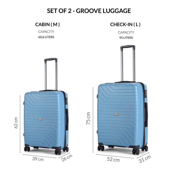 Groove Luggage, large-capacity travel luggage with organized compartments