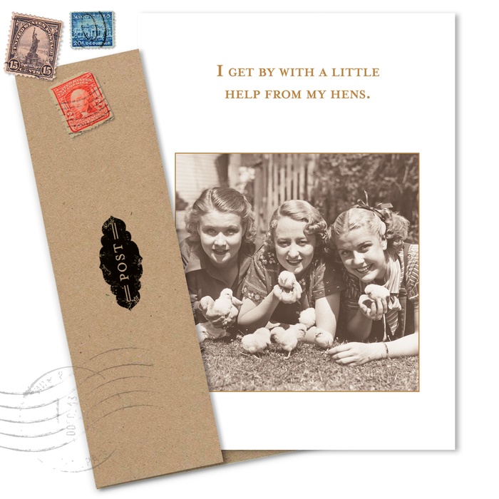 Help From My Hens Friendship Card