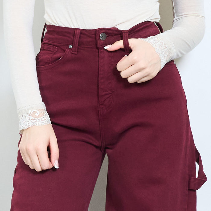 High-rise relaxed tapered denim jeans wholesale
