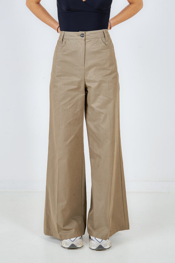 High-waist elegant wide-leg tailored trousers wholesale