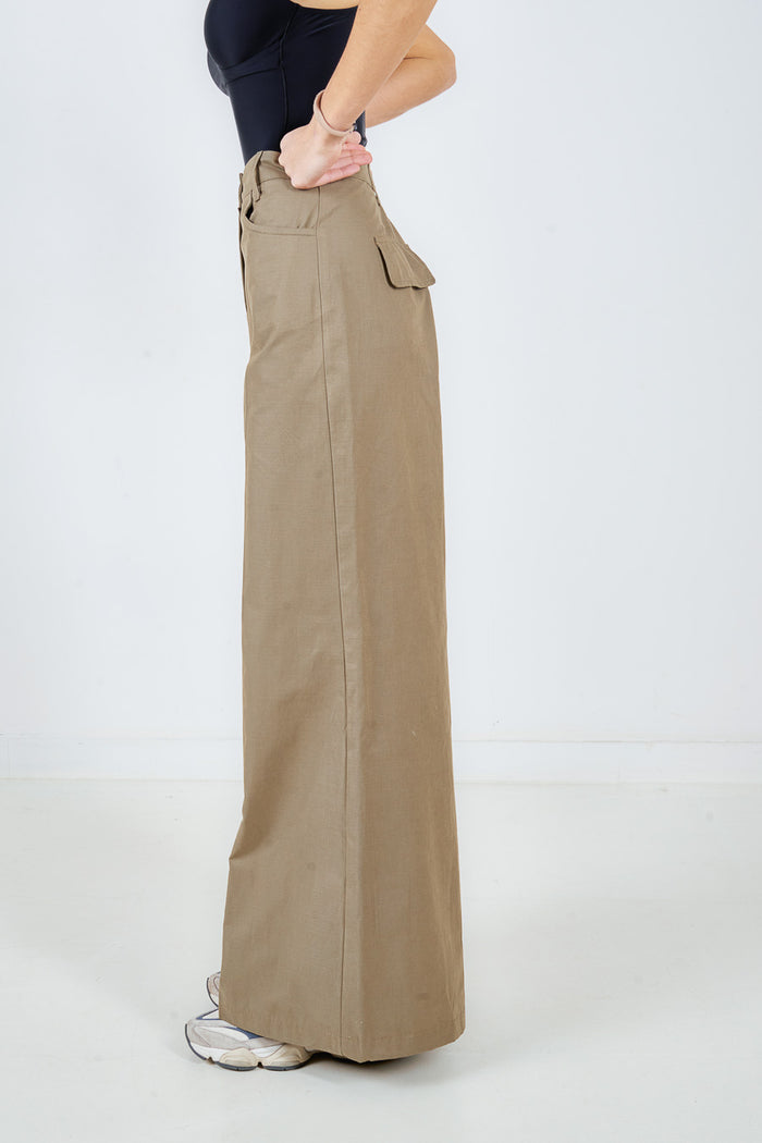 High-waist elegant wide-leg tailored trousers wholesale