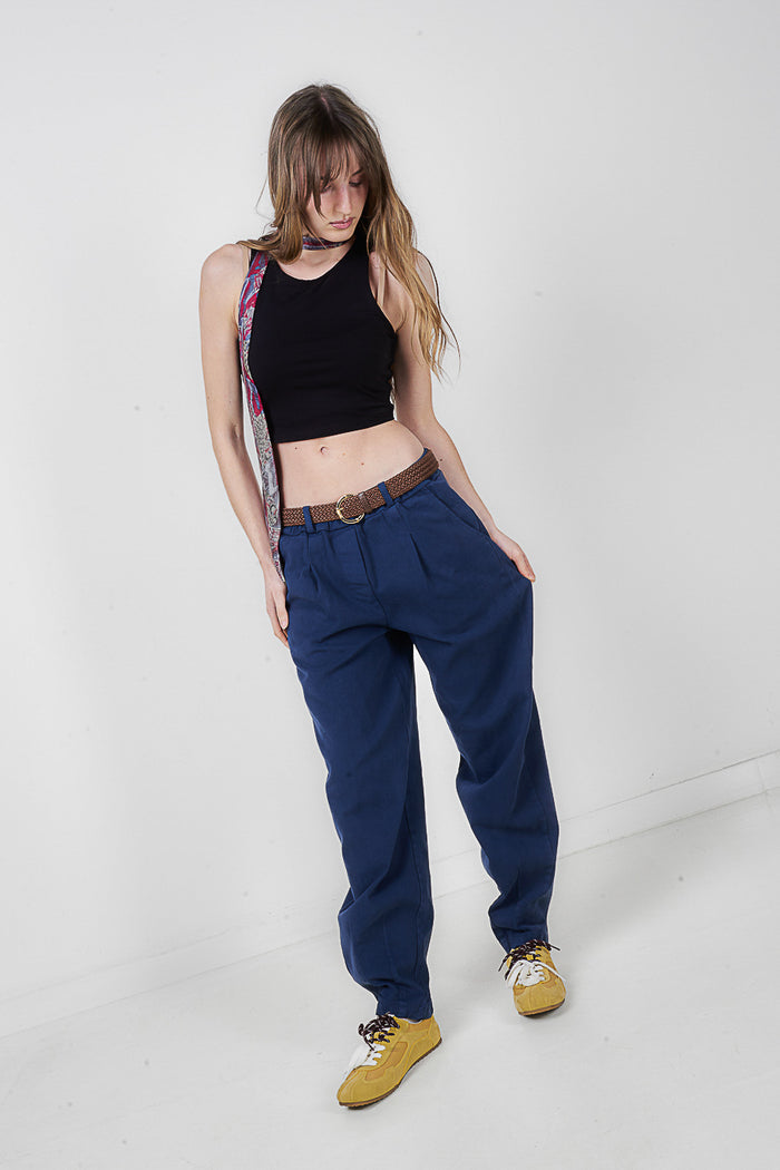 High waist straight leg tailored trousers wholesale