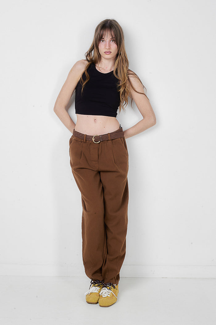High waist straight leg tailored trousers wholesale