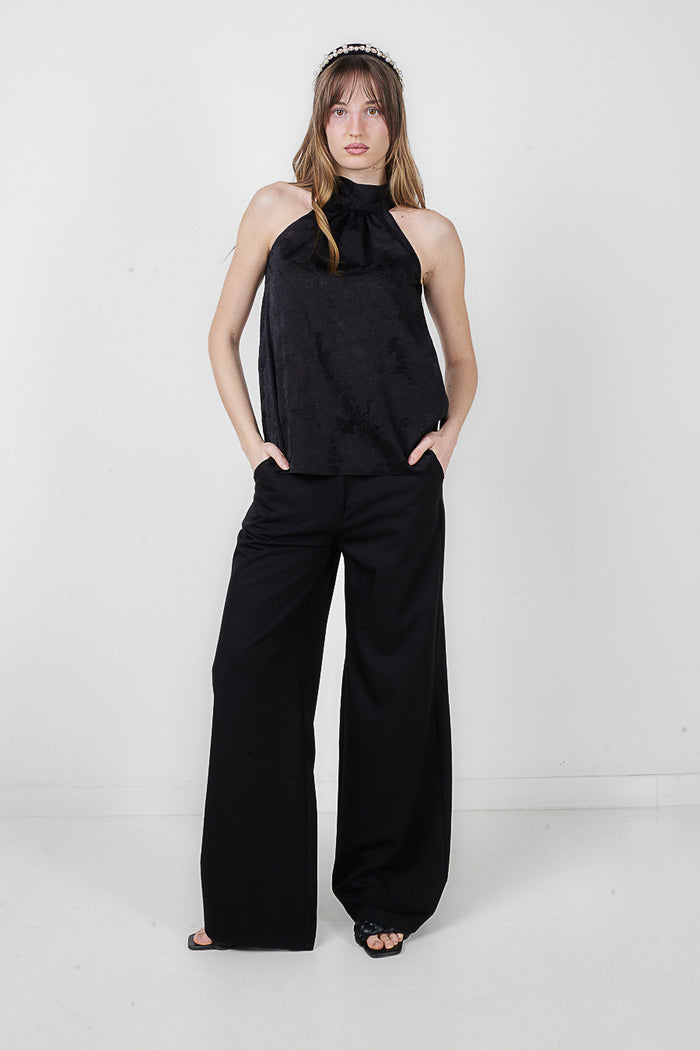 High waist tailored wide leg trousers wholesale