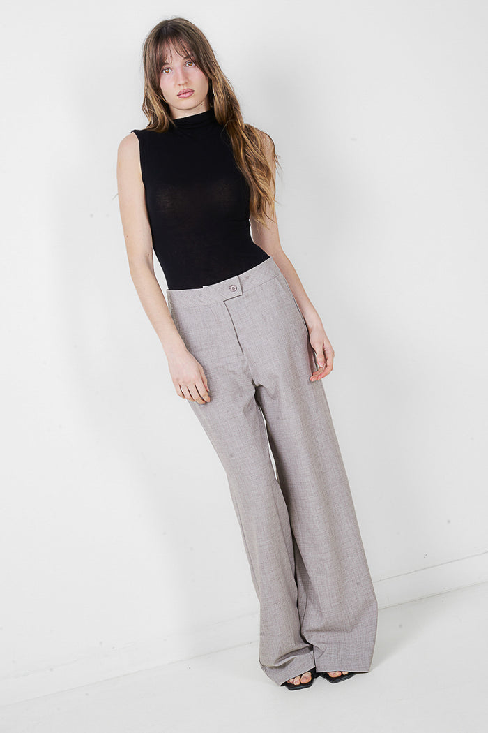 High waist tailored wide leg trousers wholesale