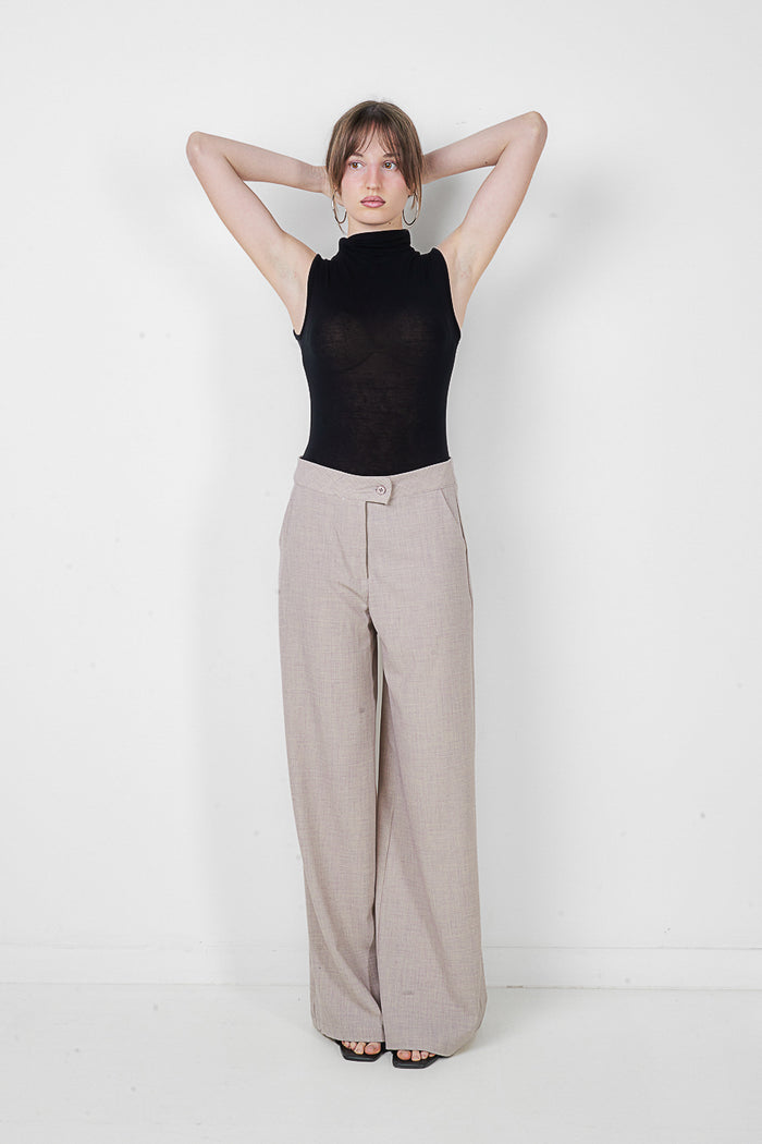 High waist tailored wide leg trousers wholesale