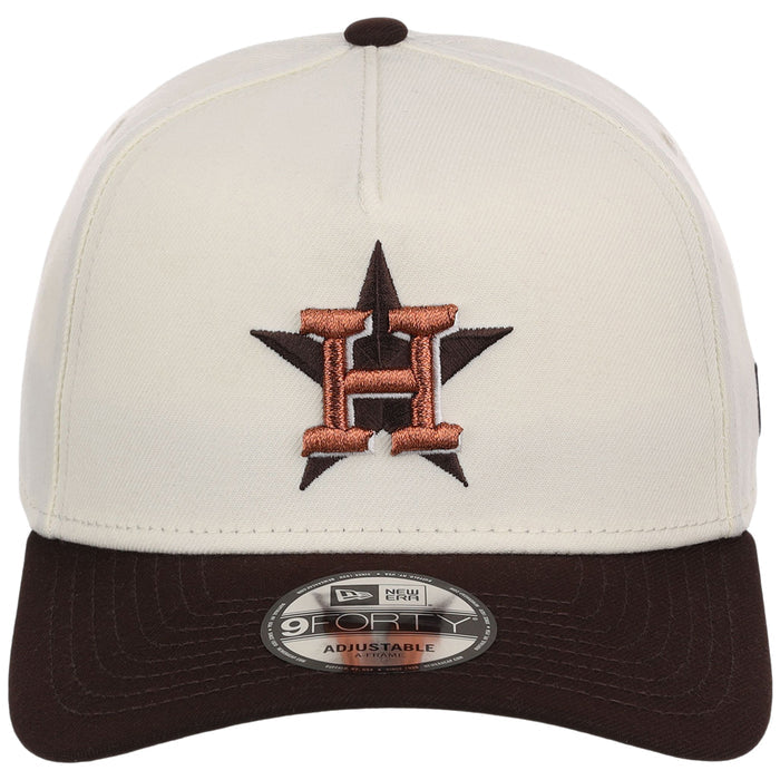 Houston Astros MLB Chrome x Burnt Wood FASHION CORE New Era 9FORTY A-Frame