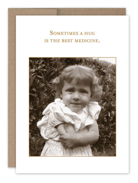Hug Best Medicine Get Well Card
