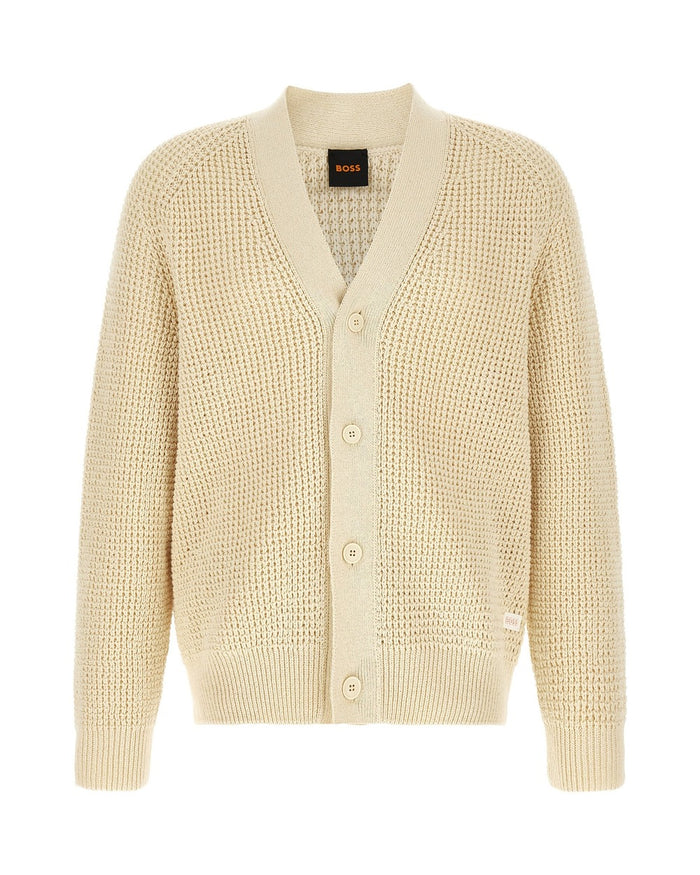 Hugo Boss Beige Cotton Cardigan
