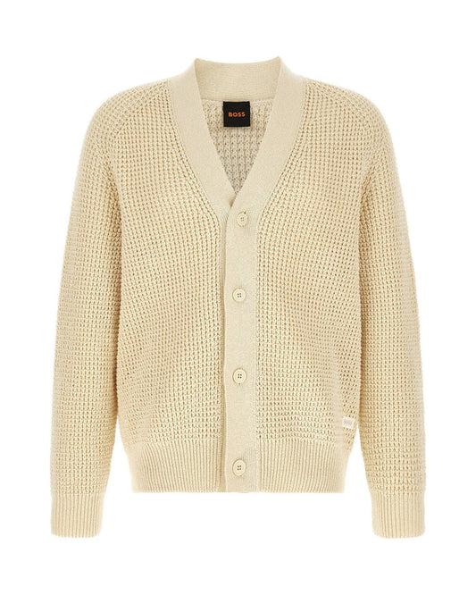 Hugo Boss Beige Cotton Cardigan