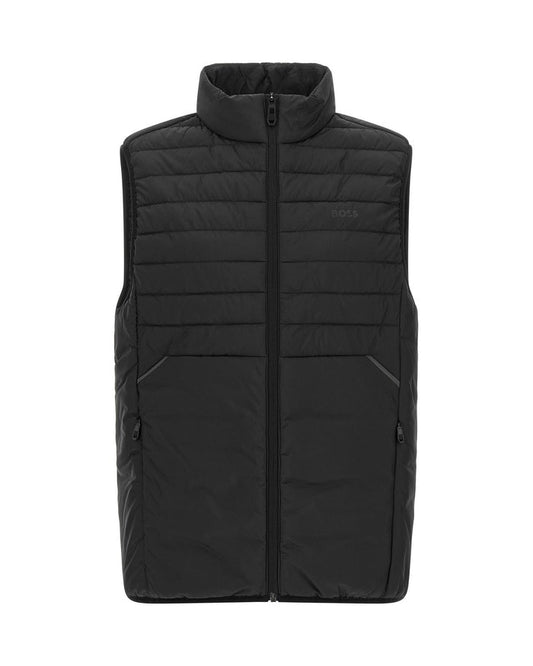 Hugo Boss Black Polyester Sleeveless Jacket