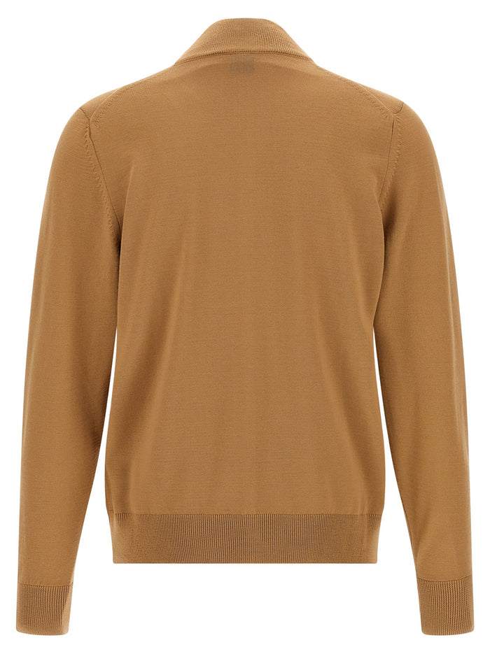 Hugo Boss Brown Virgin Wool Cardigan