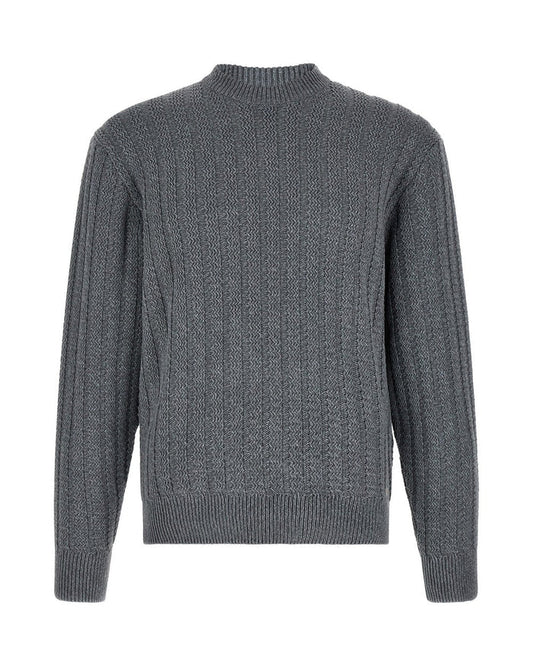 Hugo Boss Gray Cotton Cardigan
