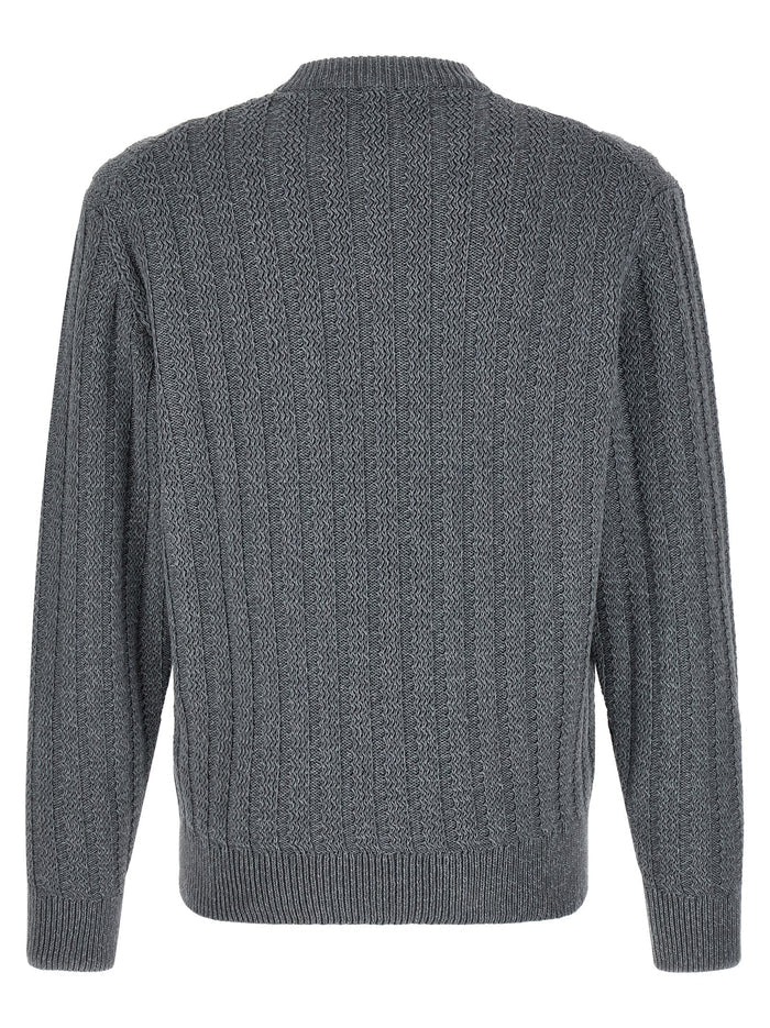 Hugo Boss Gray Cotton Cardigan