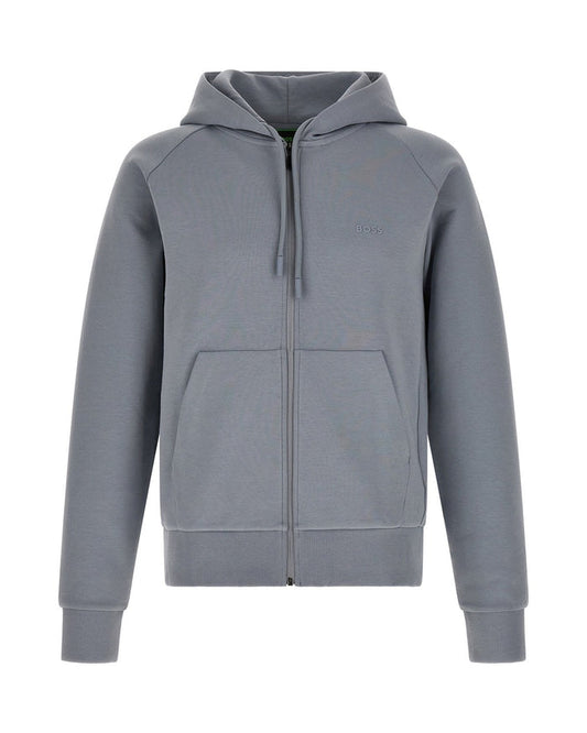 Hugo Boss Gray Cotton Sweatshirt