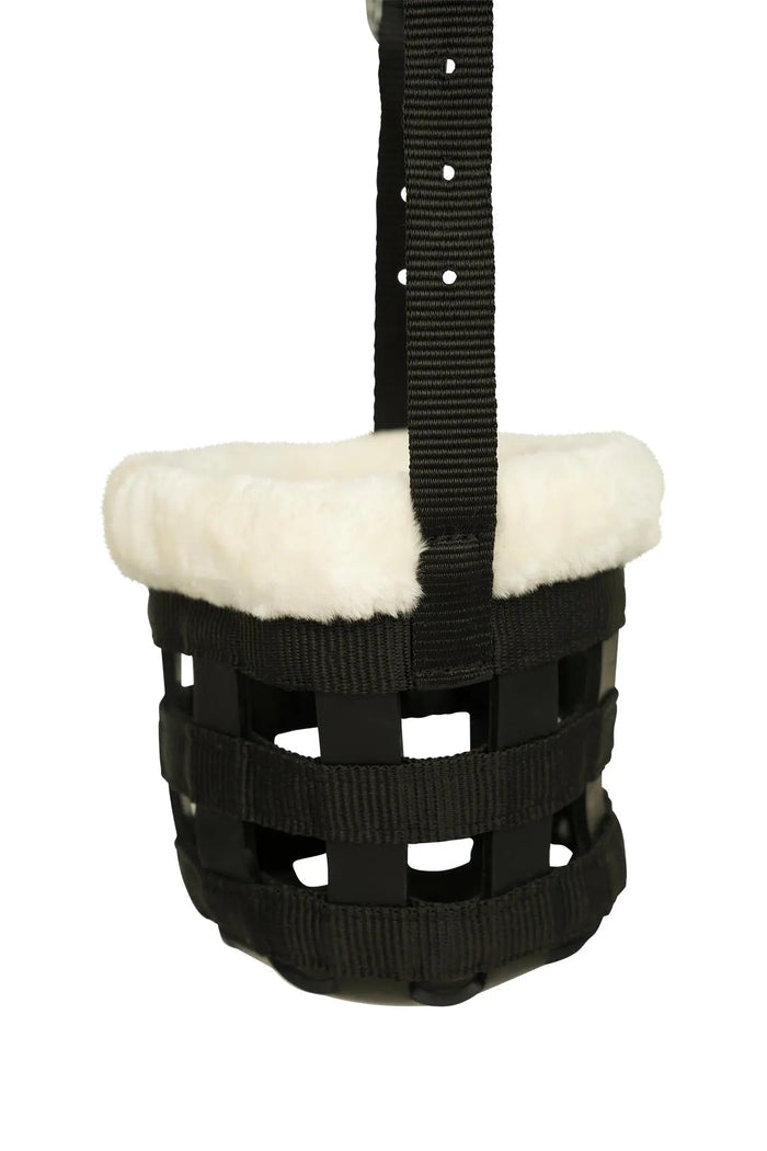 Huntley Fleece Padded Nylon Grazing Muzzle, Black