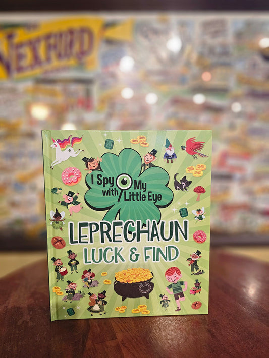 Children's book titled 'I Spy My Little Eye Leprechaun Luck & Find'