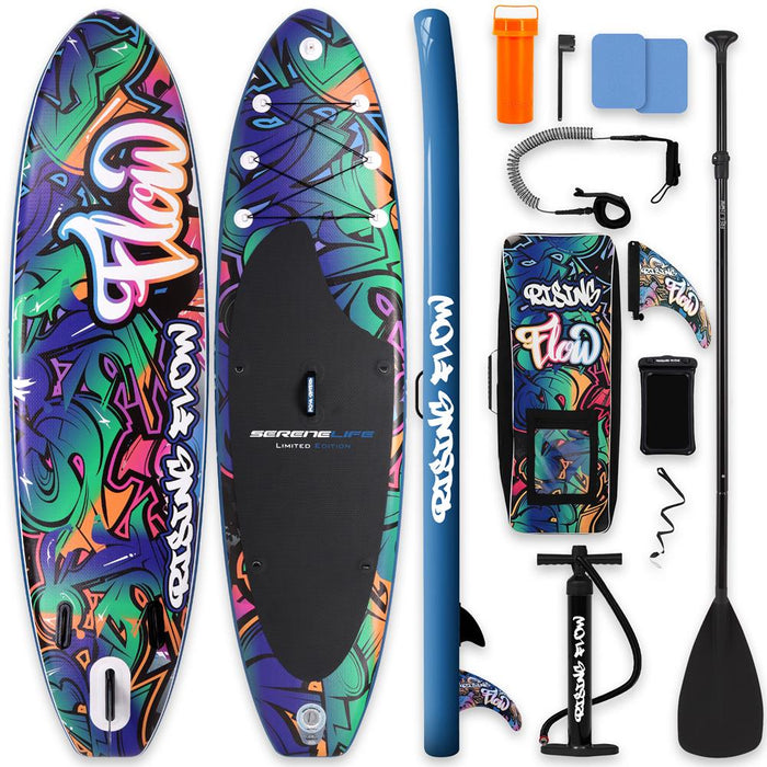 Inflatable Paddle Board - Stable Non-Slip Deck, 10'6", Blue