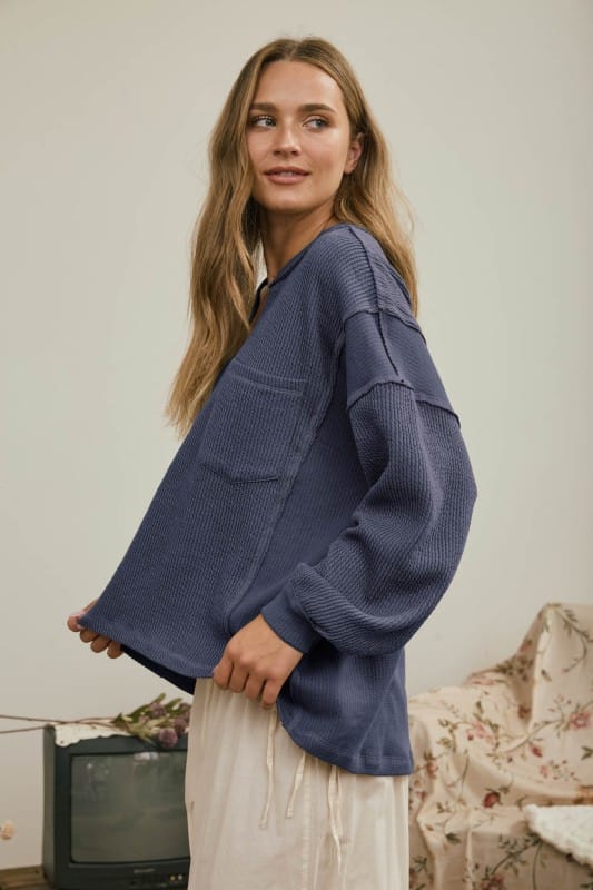 Juniper Raw Edge Knit Top