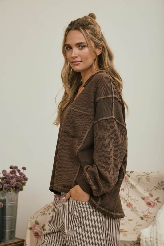 Juniper Raw Edge Knit Top