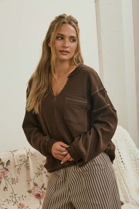 Juniper Raw Edge Knit Top