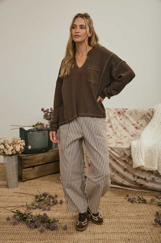 Juniper Raw Edge Knit Top