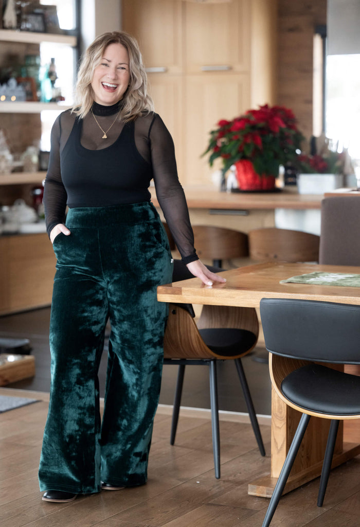 KSL2 Pantalon Kelly - Pantalon fluide à jambes larges en velours - Vente Finale