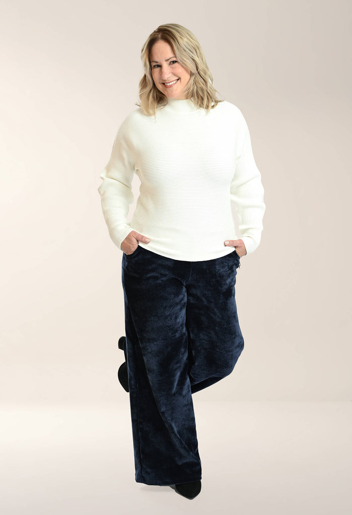 KSL2 Pantalon Kelly - Pantalon fluide à jambes larges en velours - Vente Finale