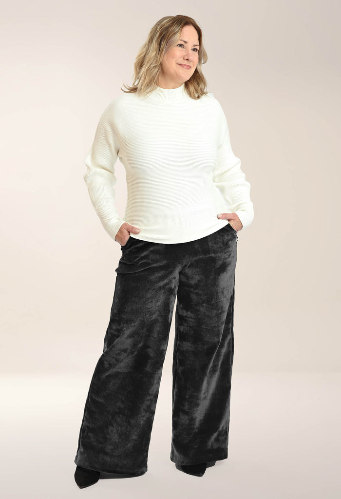 KSL2 Pantalon Kelly - Pantalon fluide à jambes larges en velours - Vente Finale