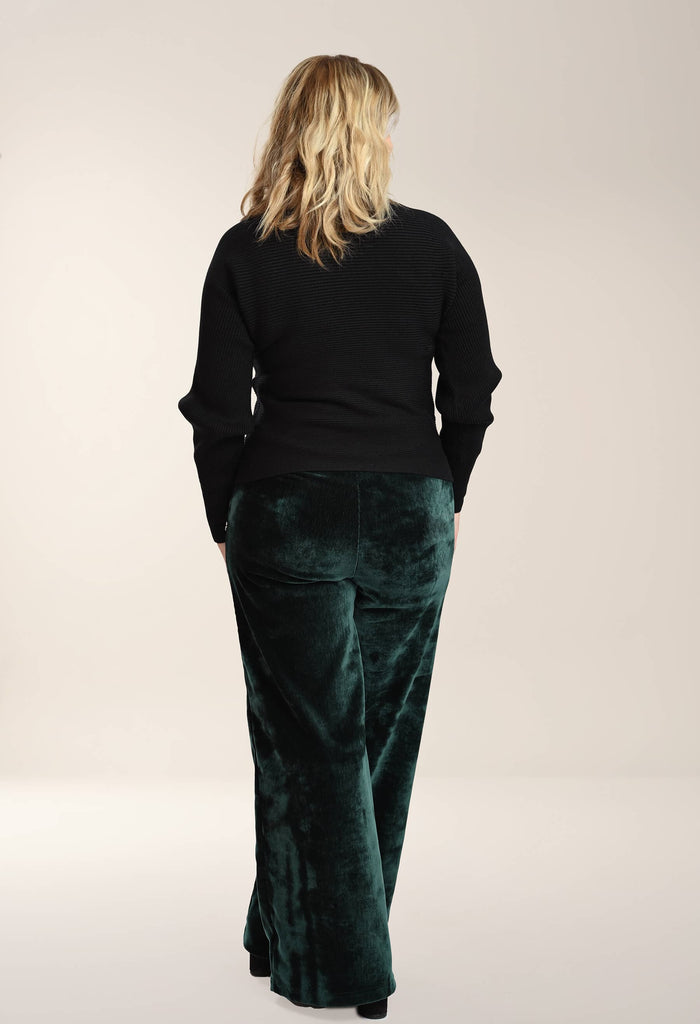 KSL2 Pantalon Kelly - Pantalon fluide à jambes larges en velours - Vente Finale