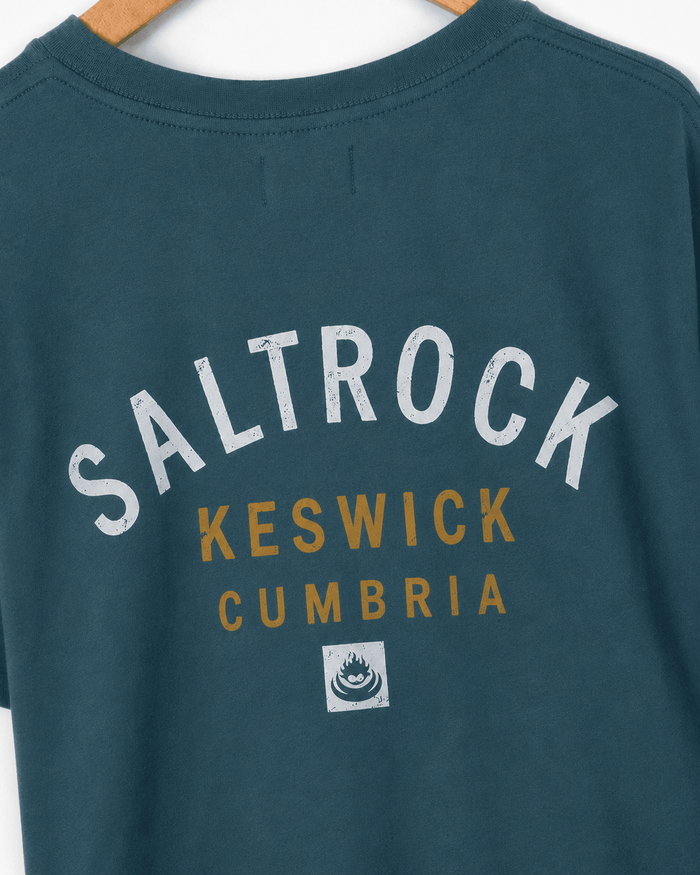 Keswick Mens Location T-Shirt in Teal