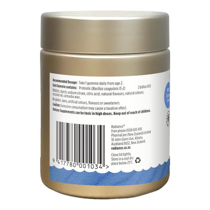 Back label of a supplement container with text and a barcode on a white background
