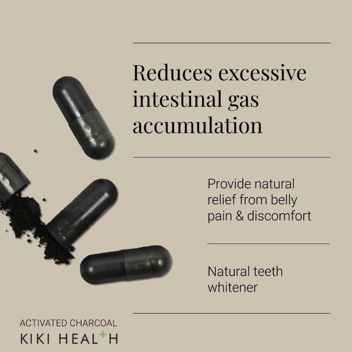 KIKI Health Activated Charcoal 50 VegiCaps