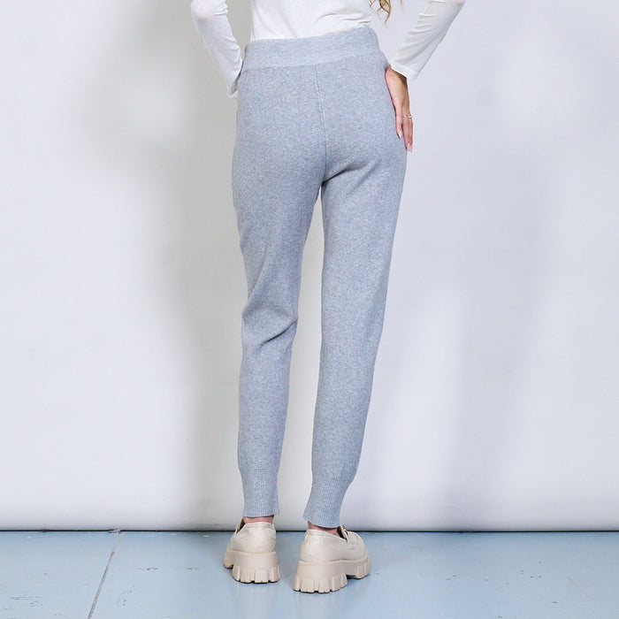 Knit jogger trousers with tie waist and patch pockets wholesale