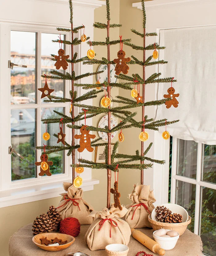 Felted Gingerbread Ornaments