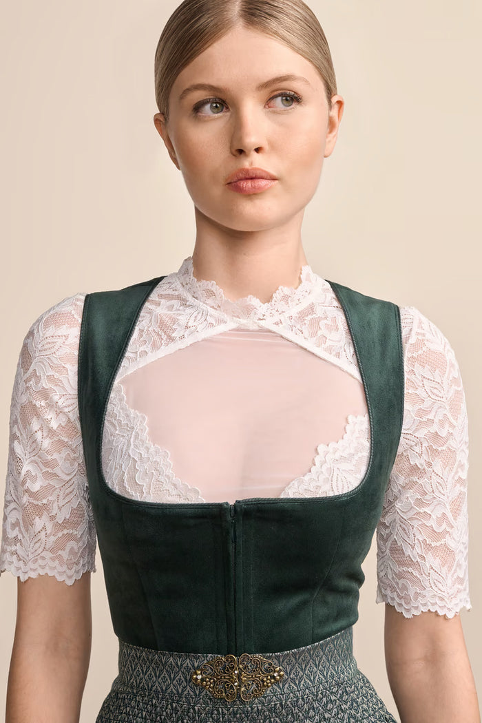 Kruger Alisha Midi Dirndl, Green — 60cm 2pc Set