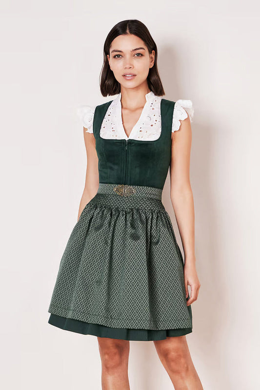 Kruger Alisha Mini Dirndl, Green — 50cm 2pc Set