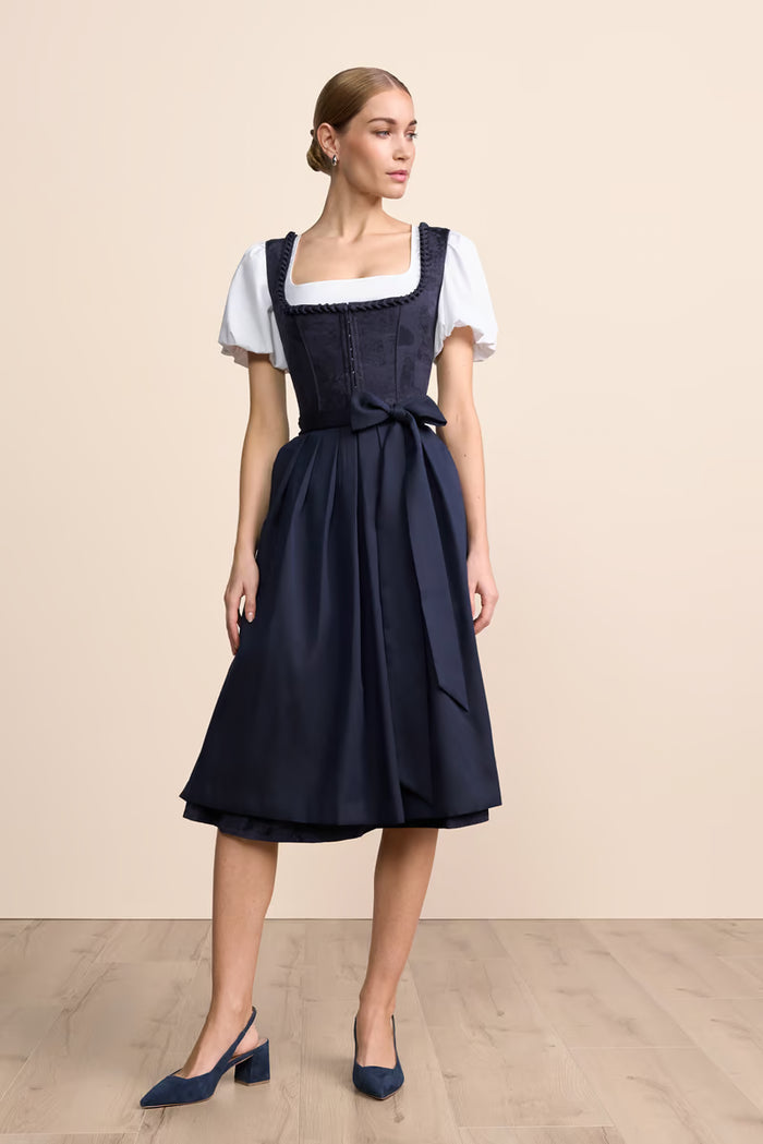 Kruger Calyssia Long Dirndl, Blue — 70cm 2pc Set