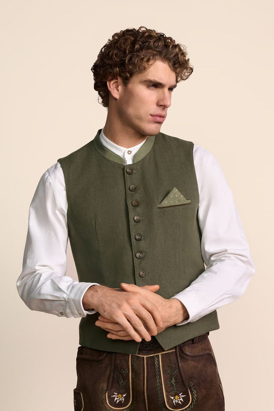 Krüger 'Camilo' Traditional Vest — Olive (52)