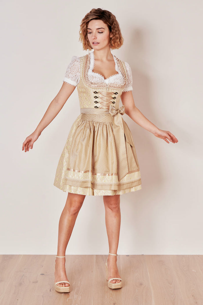 Kruger Donnatella Mini Dirndl, Yellow — 50cm 2pc Set
