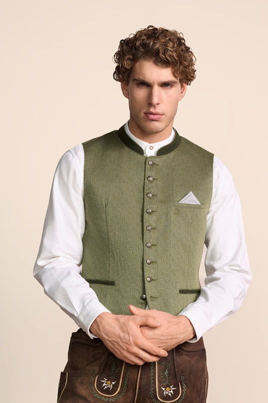 Krüger 'Elyas' Traditional Vest — Olive (52)