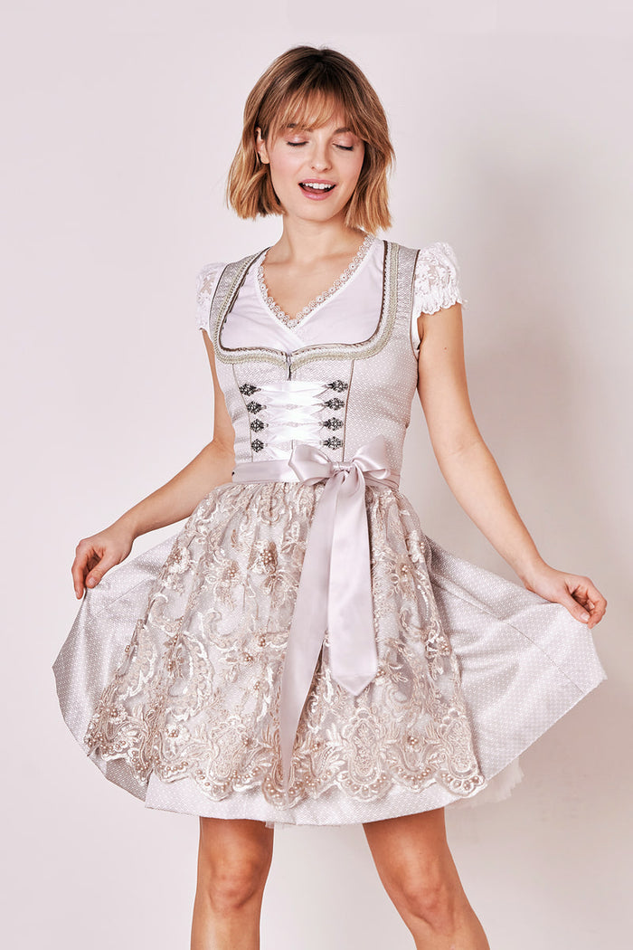 Kruger Freda Mini Dirndl, Beige — 50cm 2pc Set