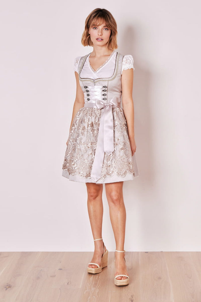 Kruger Freda Mini Dirndl, Beige — 50cm 2pc Set