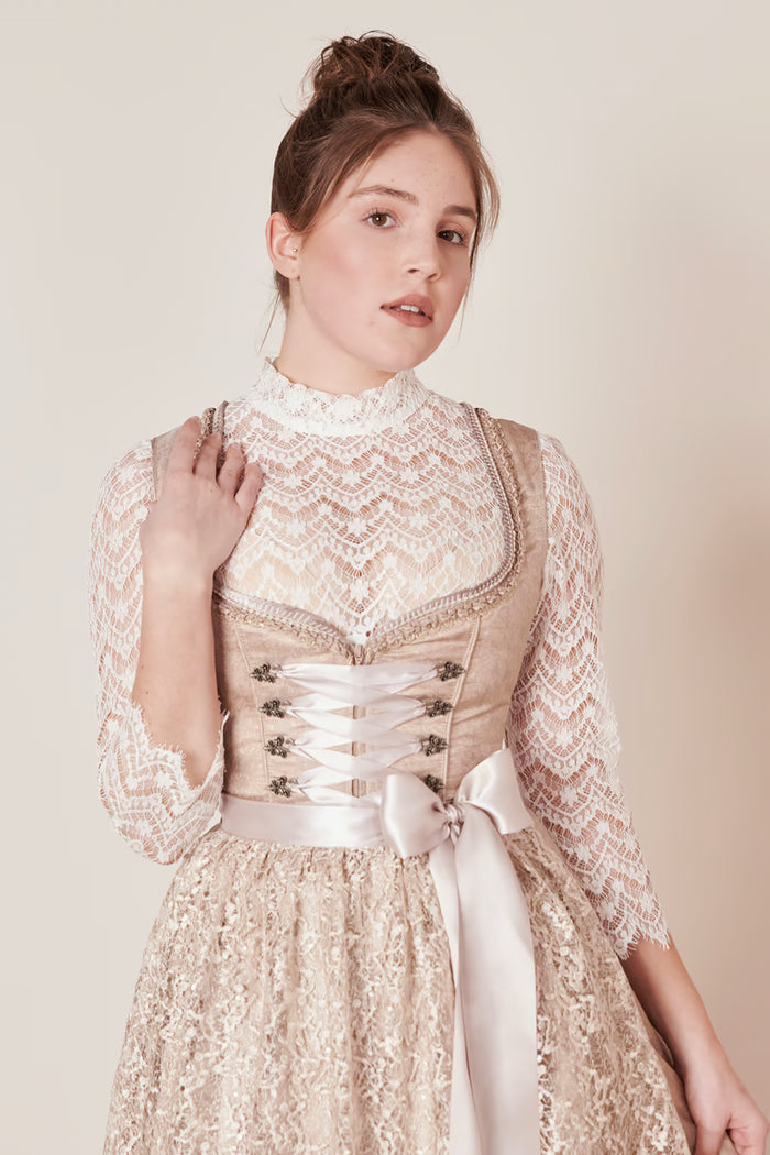 Kruger Gerda Mini Dirndl, Beige — 50cm 2pc Set